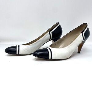 Salvatore Ferragamo Navy & White Spectator Pumps Heels size 9‎ AA